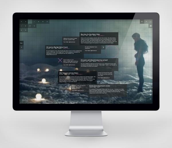 Web Design and Development by Lundgren+Lindqvist for Oh Land #layout #interface