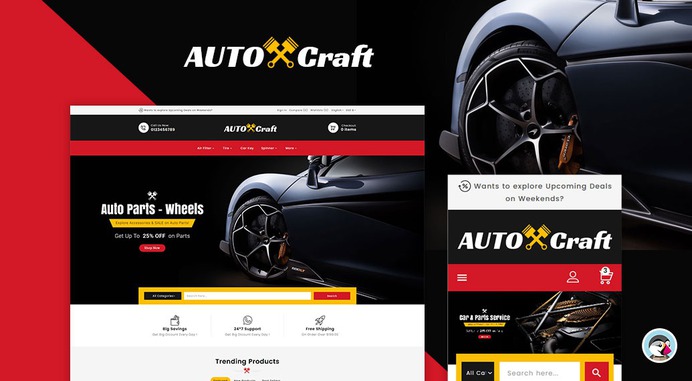 #Auto Crafts & #Automotive Parts #Prestashop #Responsive #Theme | #TemplateTrip #eCommerce #Website #Template
