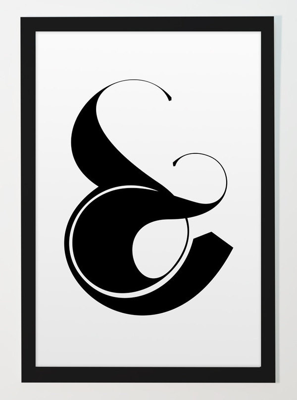 'Playful Ampersand 1' Print by Moshik Nadav #lettering #design #glyph #ampersand #moshik #nadav #typography