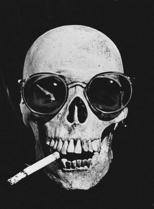 Whiskey Mustache #skull #cigarette