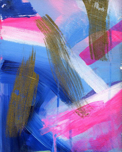 kaylanewell: " unknown (bk) acrylic, watercolor, gouache, gold ink on paper 9 ¾" x 7 ¾" 2013/14 "