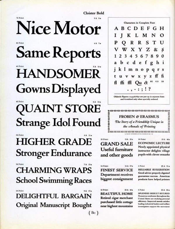 Cloister Bold type specimen #typography