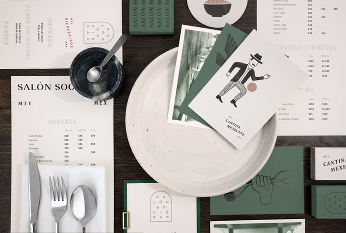 Salon Sociedad Branding - Mindsparkle Mag In addition to the architecture project, Communal Studio developed the visual identity for Salón Sociedad which is a renovated hall/bar located inside the complex Sociedad Cuauhtémoc y Famosa, a club for Heineken Mexico's staff and associates. #packaging #identity #branding #design #color #photography #graphic #design #gallery #blog #project #mindsparkle #mag #beautiful #portfolio #designer