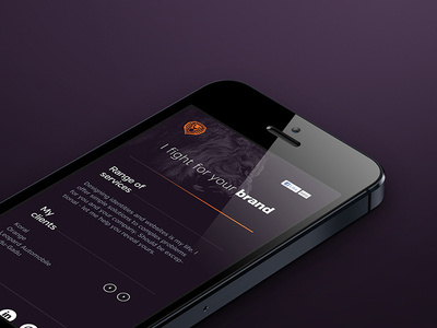 Personal website / mobile #user #smartphone #mockup #interface #ui #website