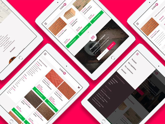Website design for brick manufacturer "Lode". Full project: https://www.behance.net/gallery/33607335/LODE #web #design #ui #ux