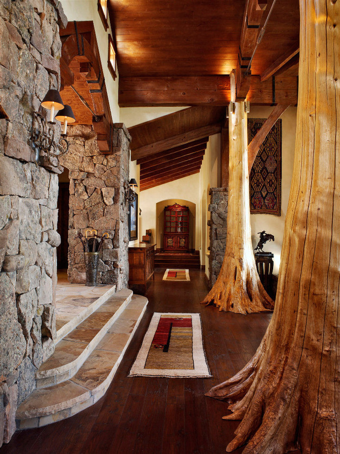 Log and Timber Frame Custom Home - C Lazy U Ranch, Colorado #House #interior #design #architecture