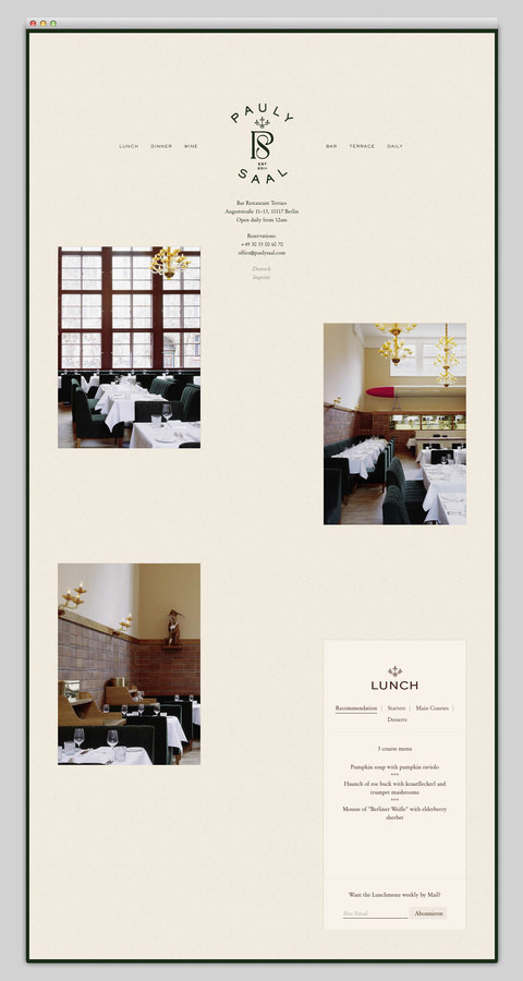 Pauly Saal Berlin #website #layout #design #web