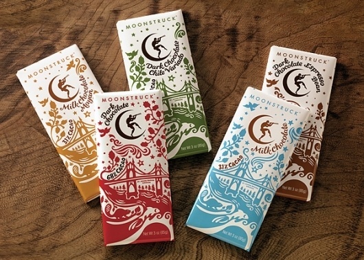 Moonstruck Chocolate Classic range | Kate Forrester #illustration #lettering