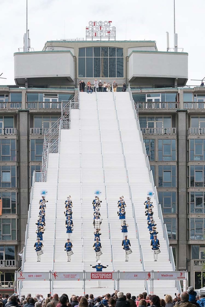 MVRDV's Giant Scaffold Staircase in Rotterdam Opens to the Public