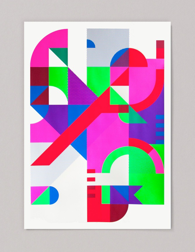 bright coloured grid - printmakingmoneygang