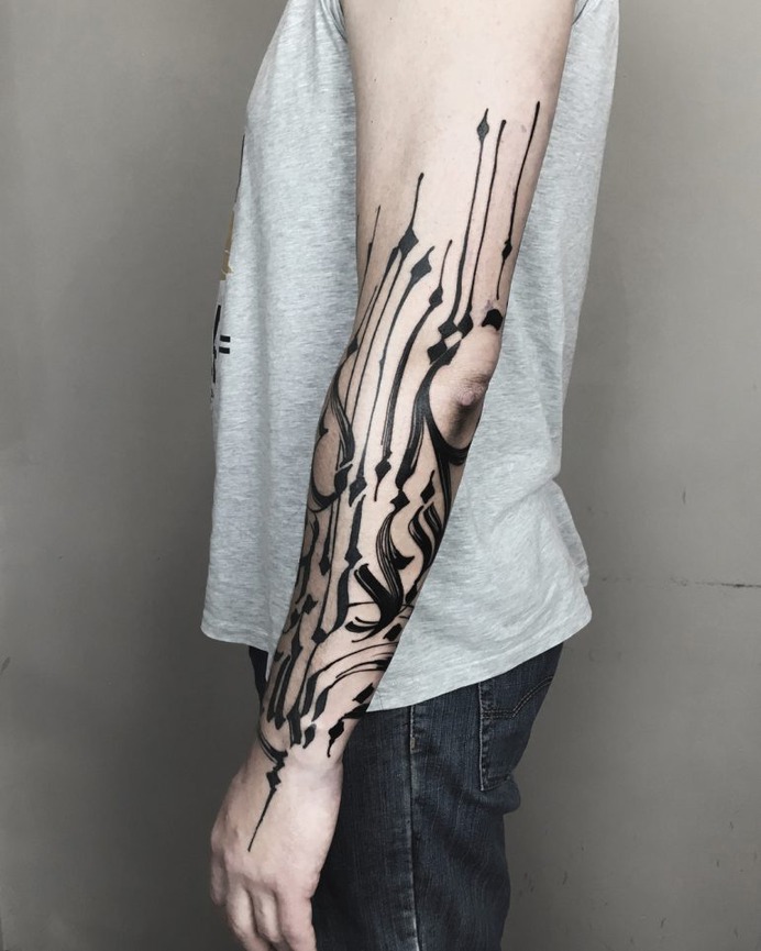 Calligraphy elements #ink #armtattoo #calligraphy