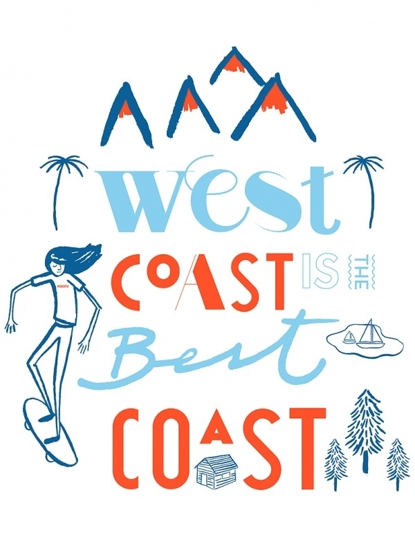 LA, west coast #illustration #patten #shirts #typography