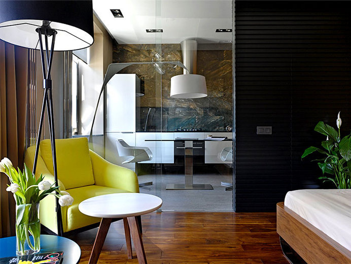 Chic Moscow Studio chic moscow studio bedroom 3 #interior #small #design #decor #appartment
