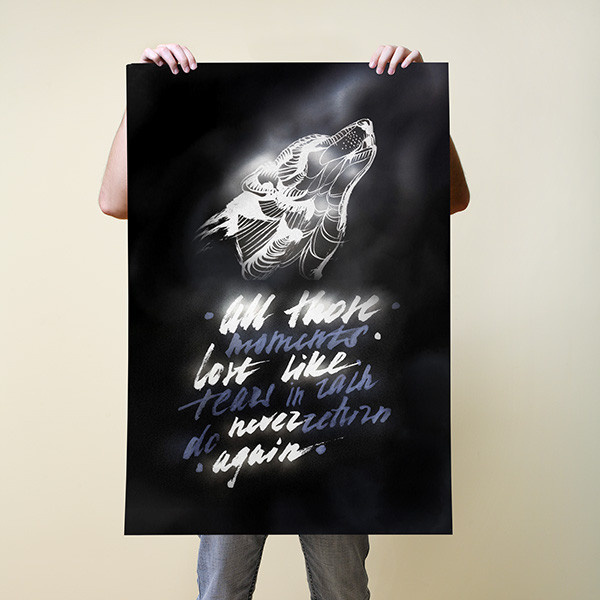 All Those Moments on Behance #poster #moments #wolf #brush