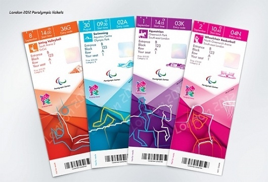 Creative Review - Olympics ticket designs revealed #olympic #london #2012 #paralympic #ticket