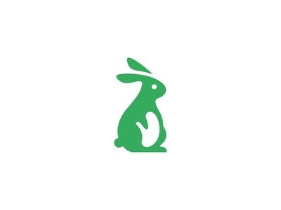 Easter Bunny mark #mark #egg #bunny #tsanev #easter #logo #green