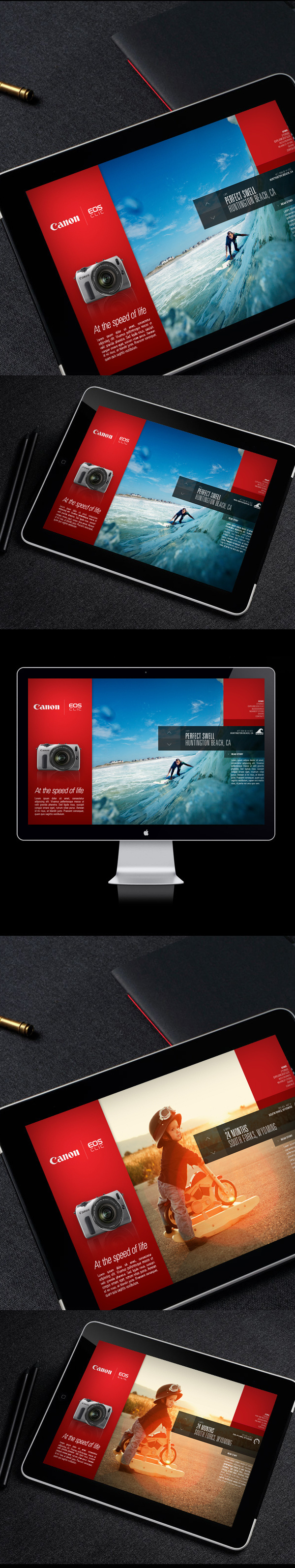 Canon EOS M / Campaign Microsite on the Behance Network #page #landing