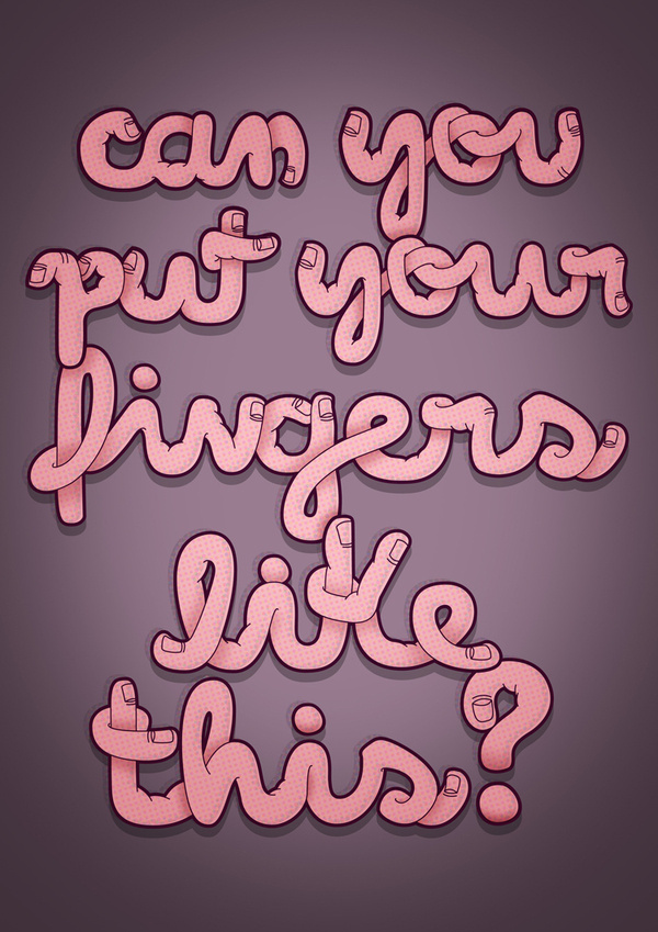 Can You Put Your Fingers Like This? #typogrpahy #minimal #illustraion
