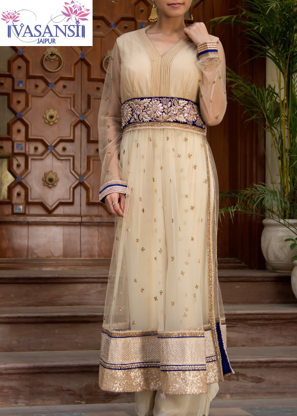 Vasansi Cream Net Palazzo set