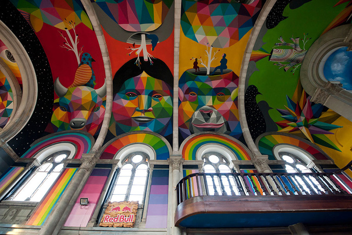 church, color, rainbow, bright, face