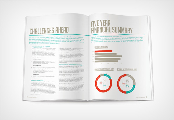 Herman Miller #typography #layout #annual report #ring chart