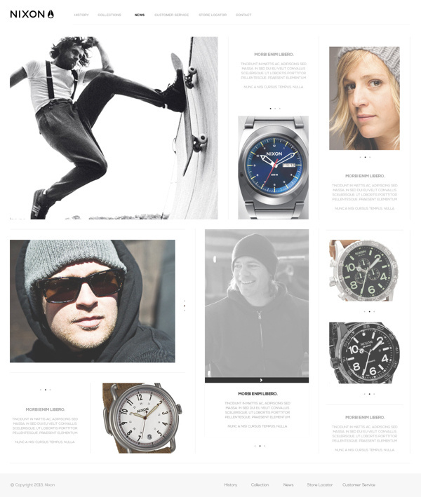 NIXON Inc // Redesign_Web #redesign #behance #nixon #webdesign #lordzlz #web