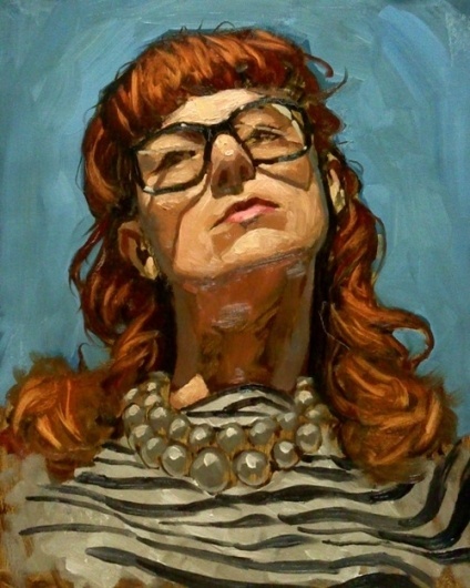 Demekin The Tumblr #glasses #girl #redhead #painting #with