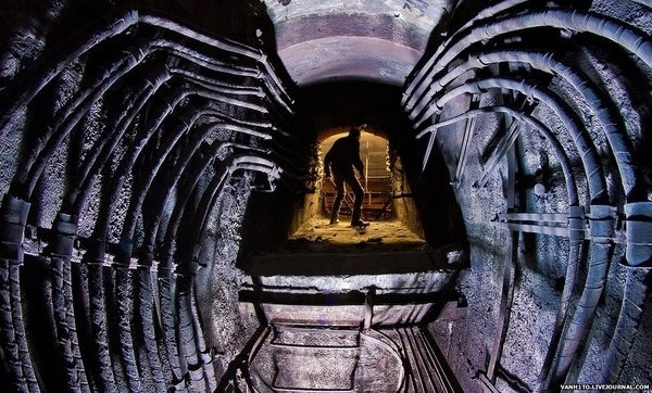 Man inside an underground passageway #photography