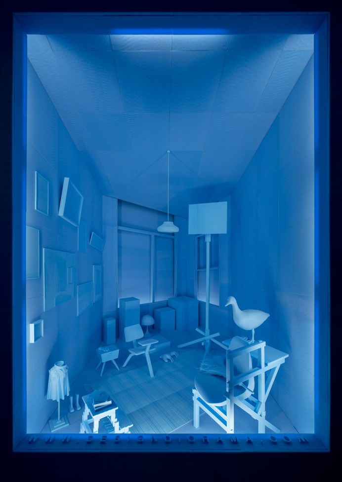 Studio Makkink & Bey, Design Diorama: the Archive as a Utopic Environment. Foto: Thijs Wolzak #interior #blue #design #studiomakkinkbey #art