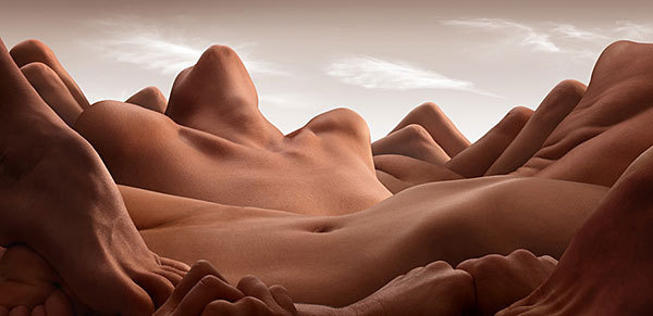 Faith is Torment | Art and Design Blog: Bodyscapes: Photos by Carl Warner #bodies #nude #flesh #photo #sex #anatomy #skin #human #navel #manipulation #surreal #valley