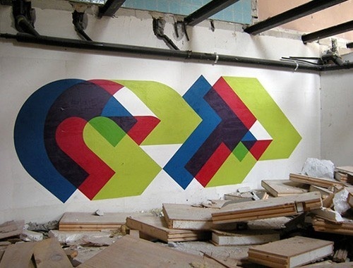 love the overlapping colours #effects #serif #sans #paint #wall #type #dimensional