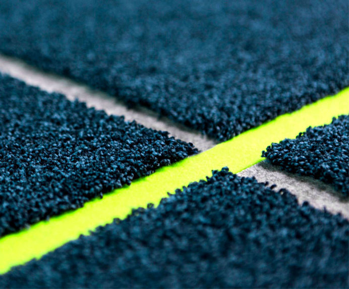 Patchwork Rug Collection by Werner Aisslinger modules partitioned strips woollen felt #rugs #carpets #flooring