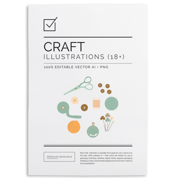 Craft Clip Art & Patterns Set $9.00 Made this illustration/clip art and patterns bundle specially for all you DIY/craft lovers out there!