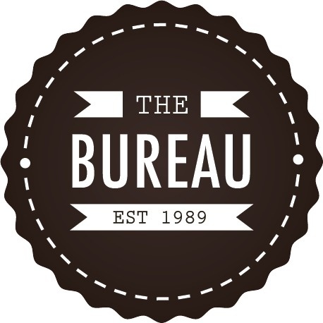 The-Bureau.png (458×458) #stamp #type #design #graphic #the #bureau #ciricle #edd #brown #gray #chrest #logo #layout #typography