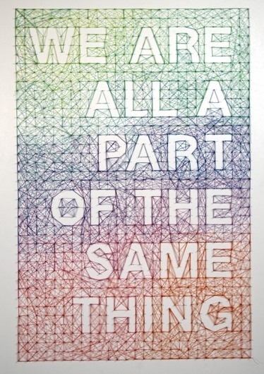 We are all a Part of the Same Thing | { dominique falla } #type #design #typography