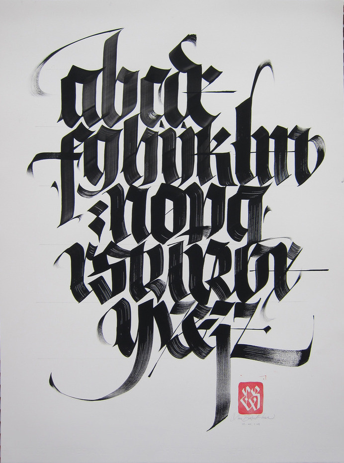 Black Letter alphabet #lettering