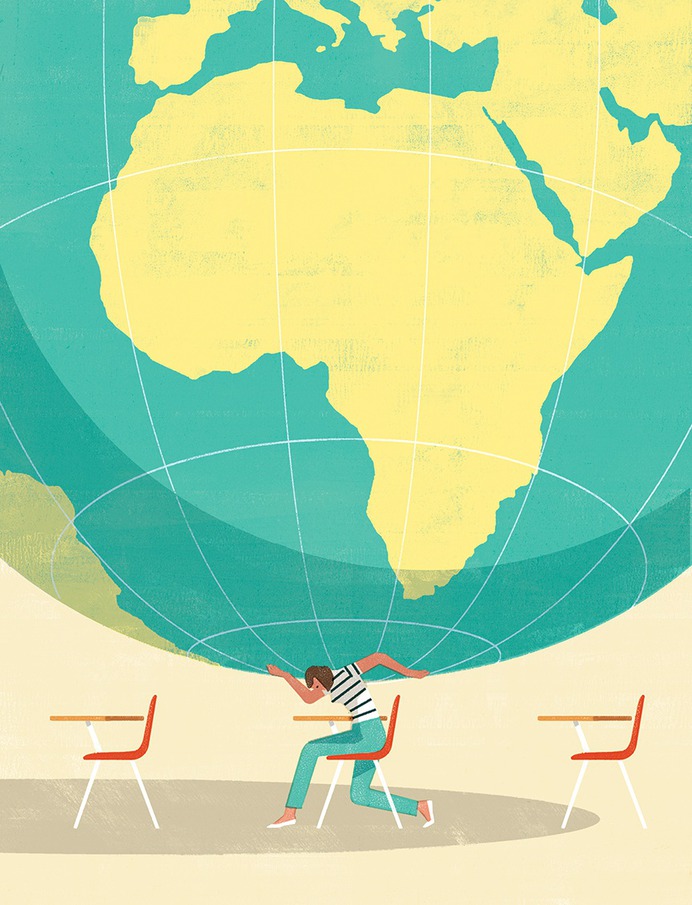 USC Rossier | Students and climate education #illustration