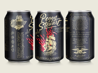13 Stripes Brewing - Peggy Stewart Porter Can Design