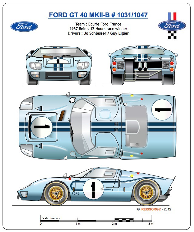 FORD GT40 MKII #car #classic #vintage #racing #sport #blueprint