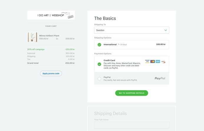 Tictail Checkout by Petter Nilsson #inspiration #ux #payment #ui #ecommerce