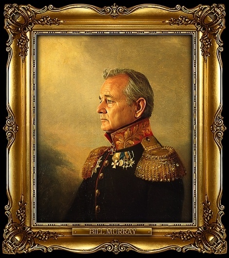 Modern Celebrities Photoshopped into Old Russian Generals - My Modern Metropolis #bill #illustration #portrait #patriotic #murray #epic #general