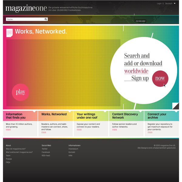 magazine.One on the Behance Network #layout #colour