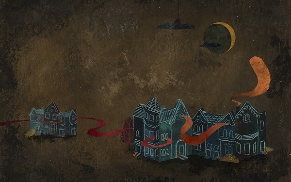 The Halloween Wallpaper Project featuring Meredith Sadler #illustration