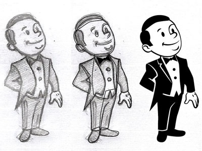 Dribbble - Little Butler by Cabaroc #logo #illustration #retro #sketch