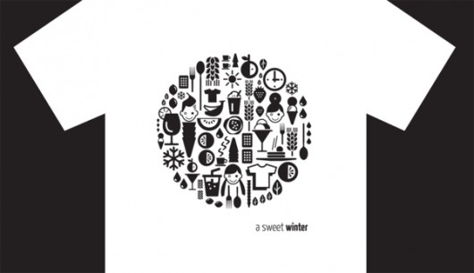 Easter Menu + Tee on the Behance Network #vector #pictogram #cream #icons #shirt #dessert #illustration #tee #ice #winter