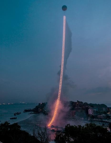 Sky Ladder, realized at Huiyu Island Harbour, Quanzhou, Fujian