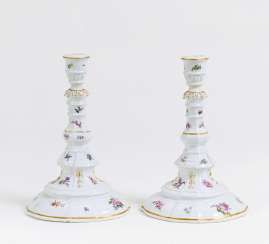 Meissen Candlesticks Pair #porcelain