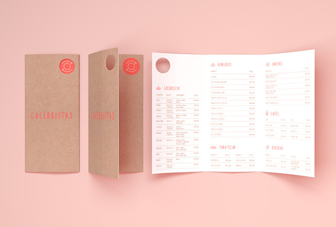 Cacerolitas by Robinsson Cravents #graphic design #stationary #print #menu