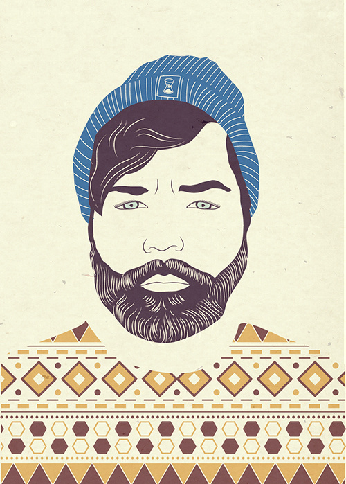 A man with a beard #illustration #vector #hipster