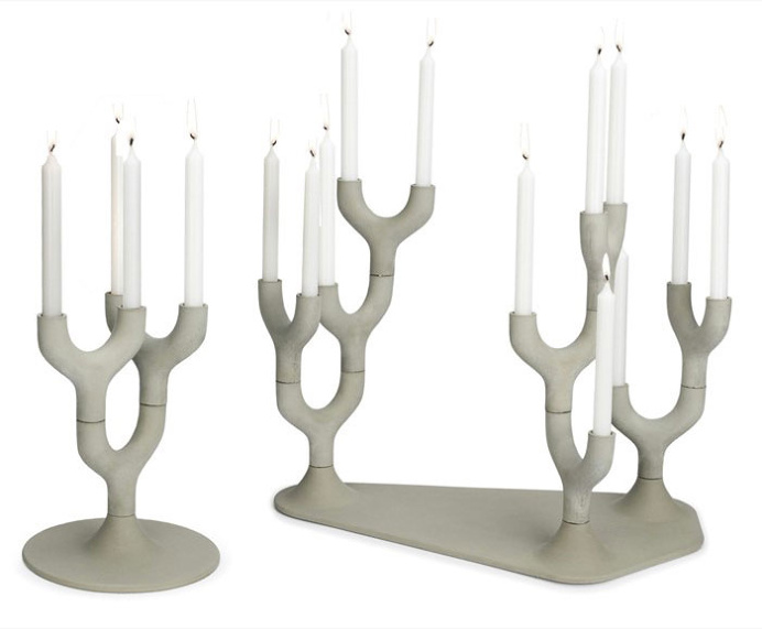 Cement Candlestick by Jean-Charles Amey